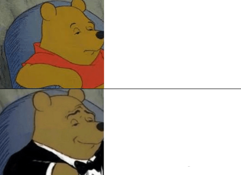 Tuxedo Winnie The Pooh meme about Porter Road