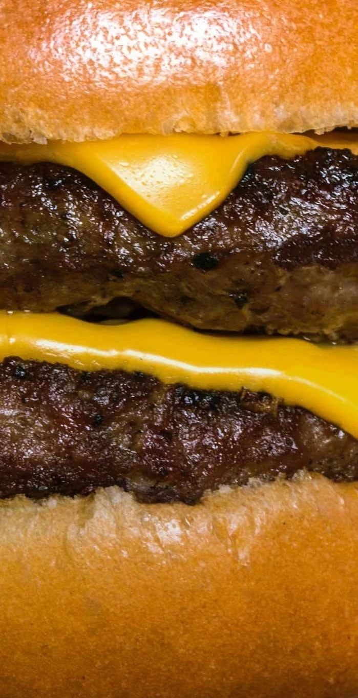 Dry aged cheeseburger with melted cheese